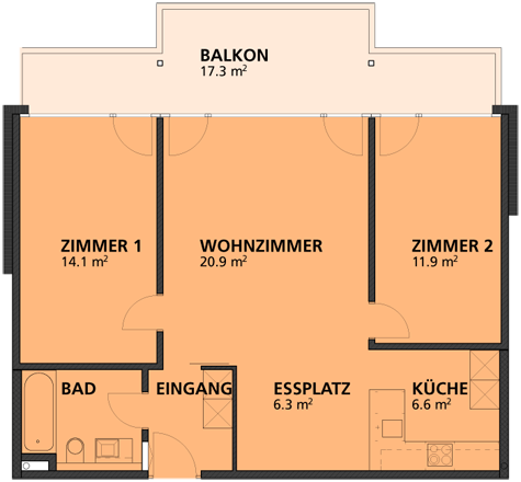 3-Zimmer