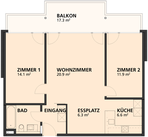 3-Zimmer